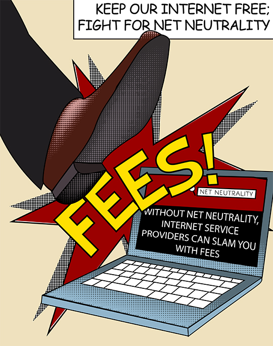 Free the Internet illustration poster